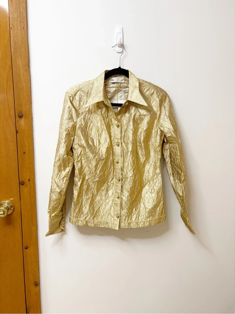 New Tory Burch Crushed Silk Button Down Shirt